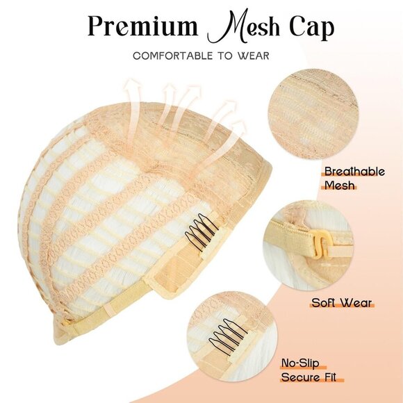 White Short Bob Wig with Bangs, 12" Heat Resistant Synthetic Hair for Cosplay - Picture 6 of 7